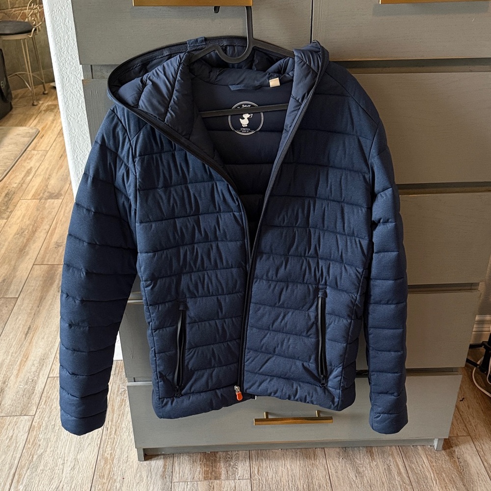 SAVE THE DUCK Dark Blue Puffer Jacket